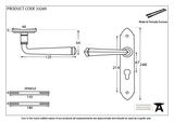 33269 - Beeswax Gothic Lever Euro Lock Set - FTA Image 2 Thumbnail