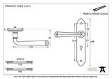 33271 - Beeswax Gothic Lever Lock Set - FTA Image 2 Thumbnail