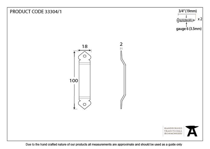 33304/1 - Beeswax Gothic Screw on Staple - FTA Image 2