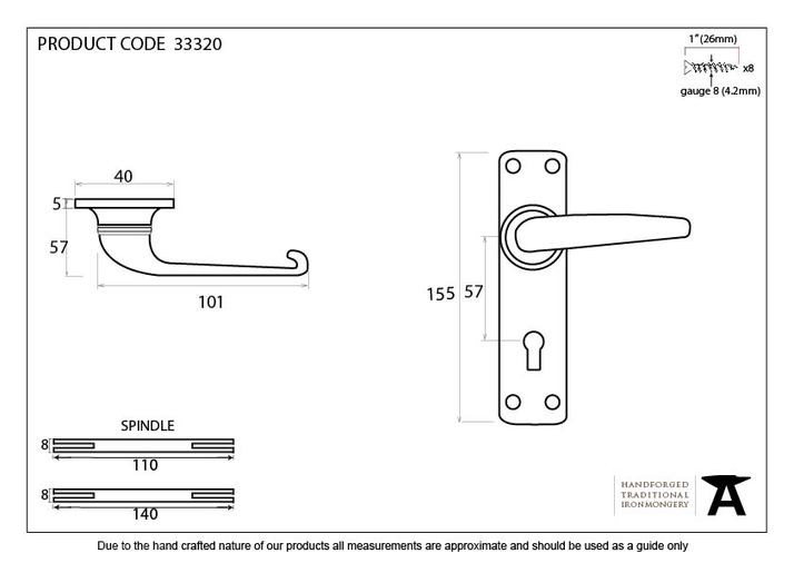 33320 - Black Smooth Lever Lock Set - FTA Image 6