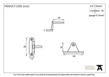 Pewter Cranked Casement Stay Pin Image 2 Thumbnail