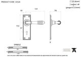 33324 - Polished Nickel Reeded Lever Lock Set - FTA Image 2 Thumbnail