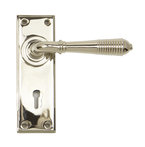 33324 - Polished Nickel Reeded Lever Lock Set - FTA Image 1