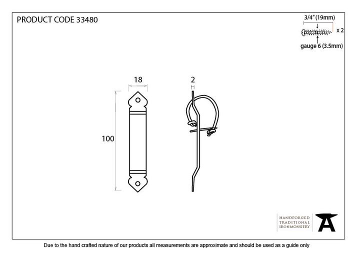 33480 - Beeswax Locking Gothic Screw on Staple - FTA Image 2