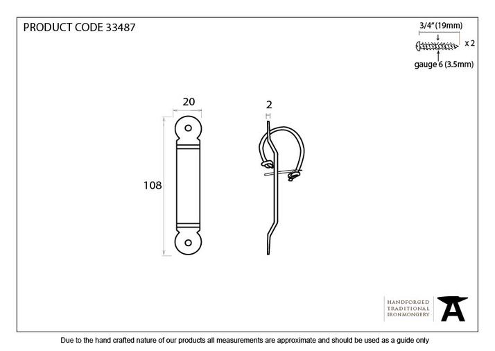 33487 - Black Locking Penny End Screw on Staple - FTA Image 2