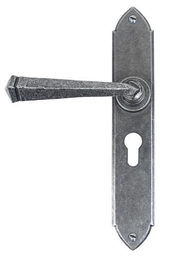 33604/47 - Pewter Gothic Lever Euro Lock Set - FTA Image 1
