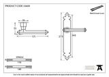 33609 - Pewter Tudor Lever Latch Set - FTA Image 2 Thumbnail