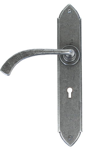 33634 - Pewter Gothic Curved Sprung Lever Lock Set - FTA Image 1