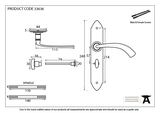 33636 - Pewter Gothic Curved Sprung Lever Bathroom Set - FTA Image 2 Thumbnail