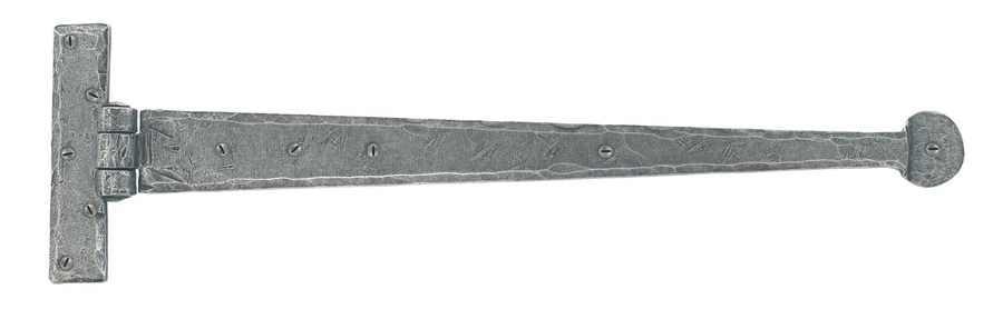 Pewter 18'' Penny End T Hinge (pair) Image 1