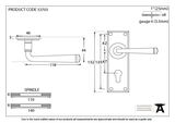 33703 - Pewter Avon Lever Euro Lock Set - FTA Image 2 Thumbnail