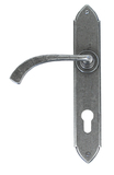 Pewter Gothic Curved Lever Espag. Lock Set Image 1 Thumbnail