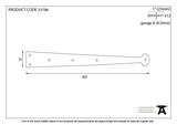 33786 - Pewter 18'' Penny End Hinge Front (pair) - FTA Image 2 Thumbnail