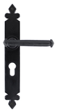 Black Tudor Lever Euro Lock Set Image 1 Thumbnail