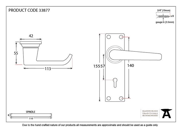 33877 - Black Deluxe Lever Lock Set - FTA Image 3