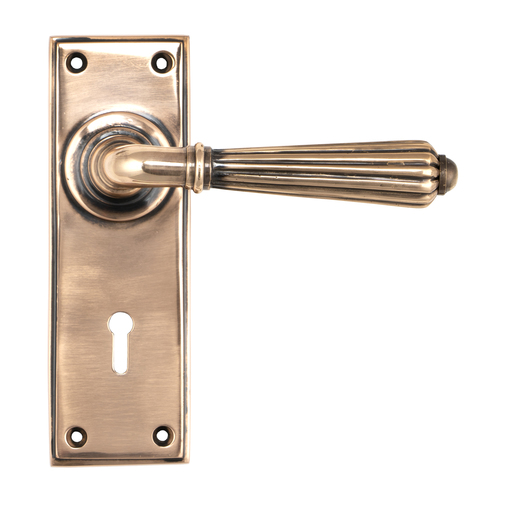 45334 - Polished Bronze Hinton Lever Lock Set - FTA Image 1