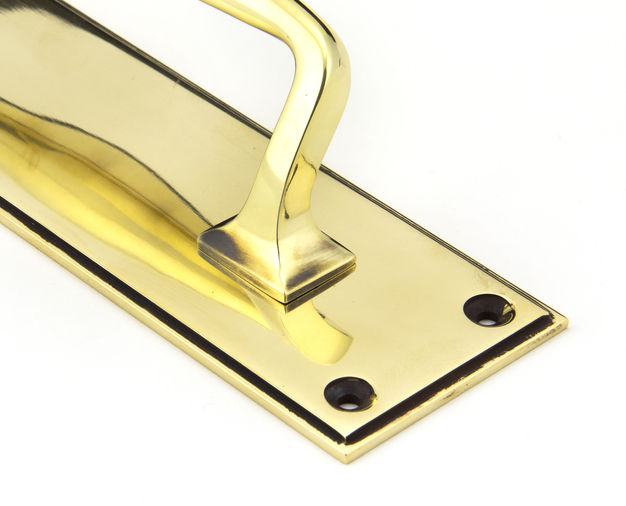 45379 - Aged Brass 300mm Art Deco Pull Handle on Backplate FTA Image 3