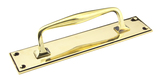 45379 - Aged Brass 300mm Art Deco Pull Handle on Backplate FTA Image 1 Thumbnail