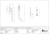 45397 - Polished Brass Night-Vent Locking Peardrop Fastener - RH - FTA Image 4 Thumbnail