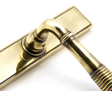 45419 - Aged Brass Reeded Slimline Lever Latch Set FTA Image 6 Thumbnail