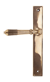 45428 - Polished Bronze Reeded Slimline Lever Latch - FTA Image 1 Thumbnail