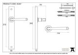 45447 - External Beeswax Avon Slimline Lever Latch Set - FTA Image 4 Thumbnail