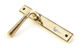 45498 - Aged Brass Hammered Newbury Slimline Espag. Lock Set FTA Image 2 Thumbnail