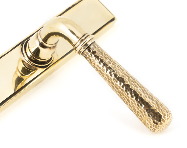 45498 - Aged Brass Hammered Newbury Slimline Espag. Lock Set FTA Image 5