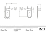45591 - Black Monkeytail Lever Euro Lock Set - FTA Image 5 Thumbnail