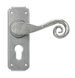 45592 - Pewter Monkeytail Lever Euro Lock Set - FTA Image 1 Thumbnail