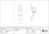 45601 - External Beeswax Locking Gothic Screw on Staple - FTA Image 2 Thumbnail