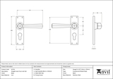 45759 - Black Straight Lever Euro Lock Set - FTA Image 3 Thumbnail