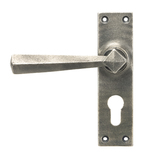 45760 - Antique Pewter Straight Lever Euro Lock Set - FTA Image 1 Thumbnail
