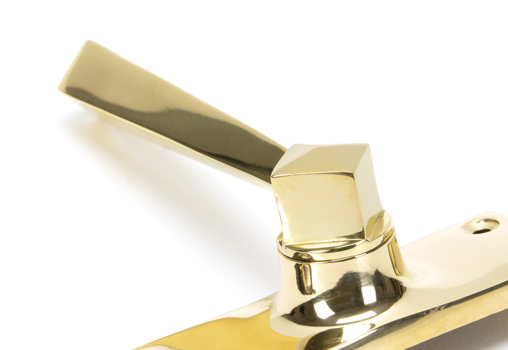 45761 - Polished Brass Straight Lever Euro Lock Set - FTA Image 2
