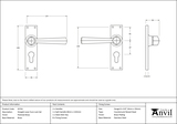 45761 - Polished Brass Straight Lever Euro Lock Set - FTA Image 3 Thumbnail