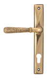 45774 - Polished Bronze Hammered Newbury Slimline Espag. Lock Set - FTA Image 1 Thumbnail