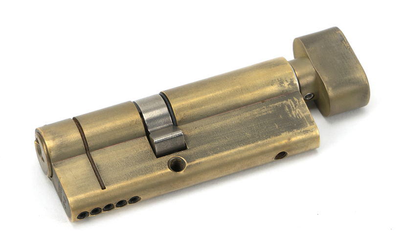 45859 - Aged Brass 35/45T 5pin Euro Cylinder/Thumbturn FTA Image 1