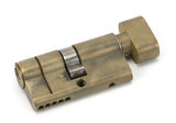 45867 - Aged Brass 30/30 5pin Euro Cylinder/Thumbturn KA - FTA Image 1 Thumbnail
