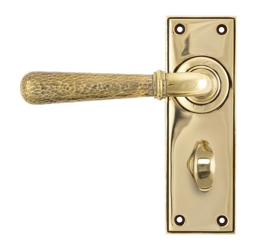 46211 - Aged Brass Hammered Newbury Lever Bathroom Set FTA Image 1