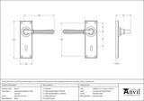 46213 - Polished Chrome Hammered Newbury Lever Lock Set - FTA Image 4 Thumbnail