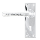 46213 - Polished Chrome Hammered Newbury Lever Lock Set - FTA Image 1 Thumbnail