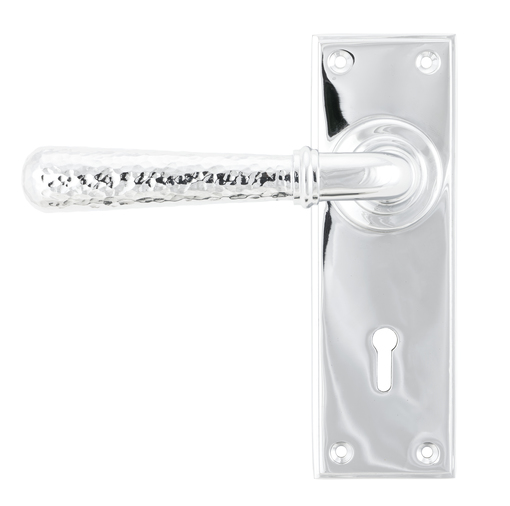 46213 - Polished Chrome Hammered Newbury Lever Lock Set - FTA Image 1