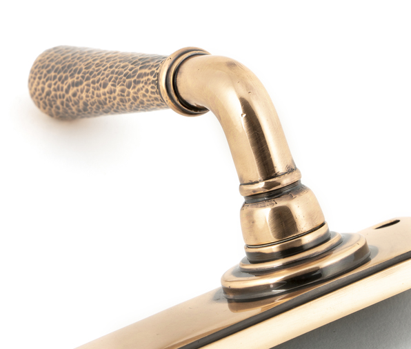 46227 - Polished Bronze Hammered Newbury Lever Bathroom Set - FTA Image 3