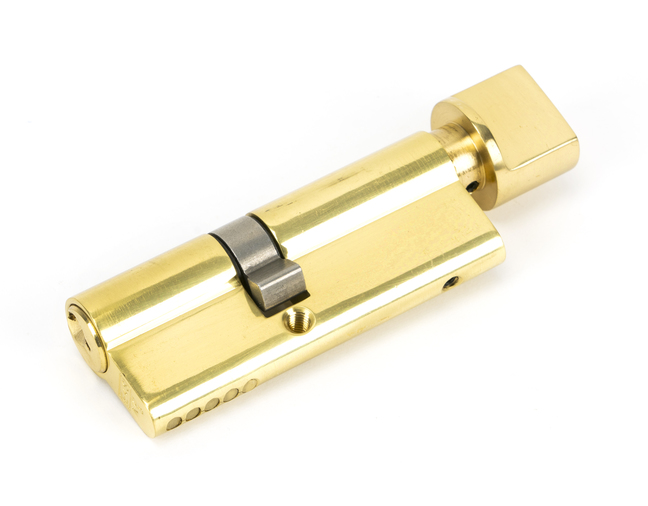 46263 - Lacquered Brass 35/45T 5pin Euro Cylinder/Thumbturn Image 1