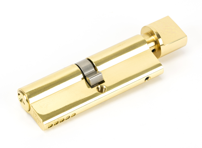 Lacquered Brass 45/45 5pin Euro Cylinder/Thumbturn Image 1