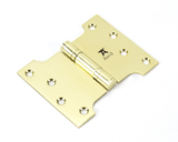 49555 - Polished Brass 4'' x 3'' x 5'' Parliament Hinge (pair) ss - FTA Image 1 Thumbnail