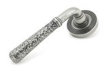 49991 - Pewter Hammered Newbury Lever on Rose Set (Beehive) - Unsprung - FTA Image 1 Thumbnail