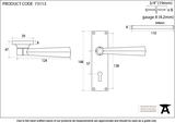 73113 - Beeswax Straight Lever Lock Set - FTA Image 2 Thumbnail