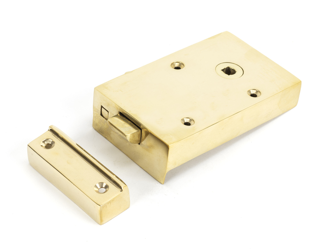 83571 - Polished Brass Right Hand Bathroom Latch - FTA Image 1