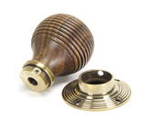 83573 - Rosewood & Aged Brass Beehive Mortice/Rim Knob Set - FTA Image 3 Thumbnail